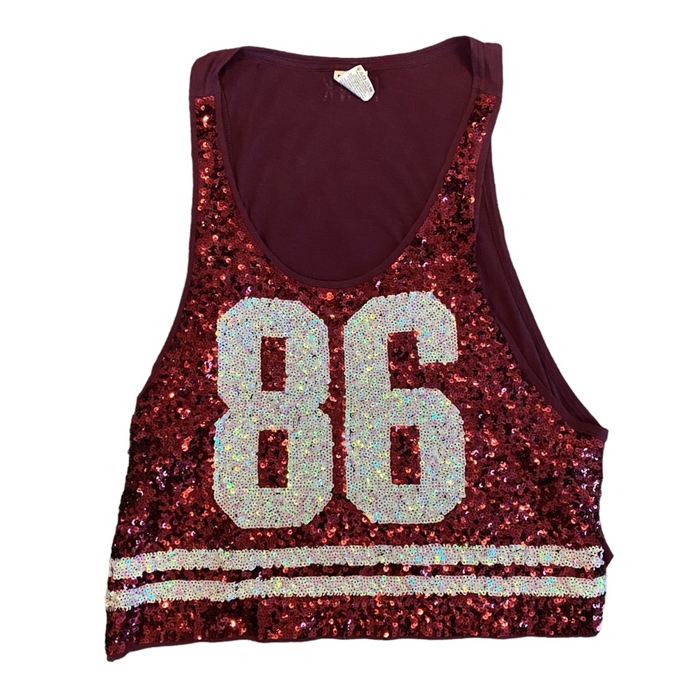 Large Victoria Secret PINK Aggie Sequin Jersey